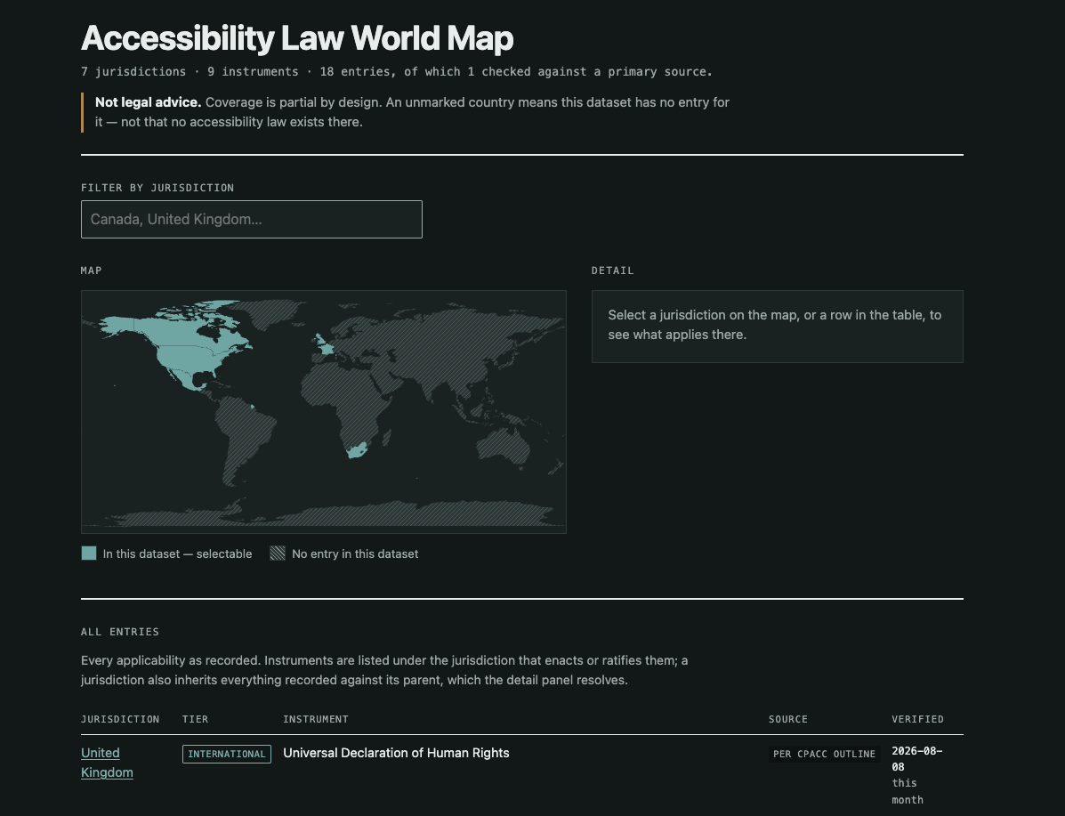 Shows the clickable map and details on the right.